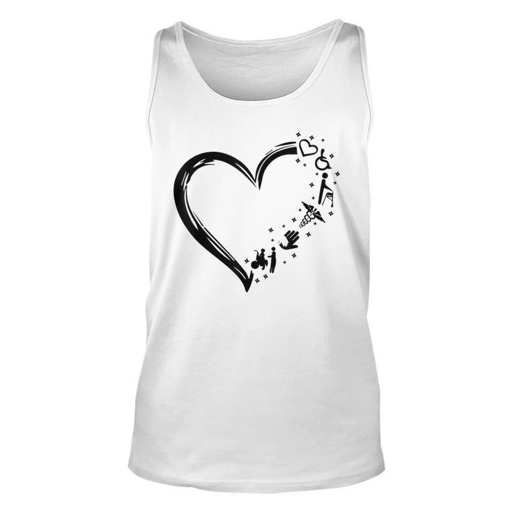 Disability Support Heart Helping Hands Disability Pride  Unisex Tank Top