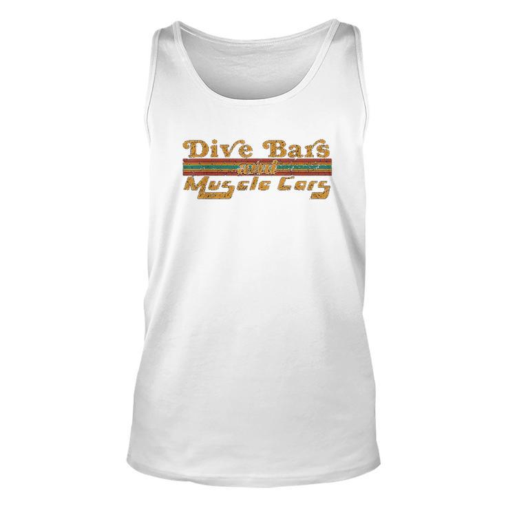 Dive Bars And Muscle Cars Vintage 70S Men Women Tank Top Graphic Print Unisex