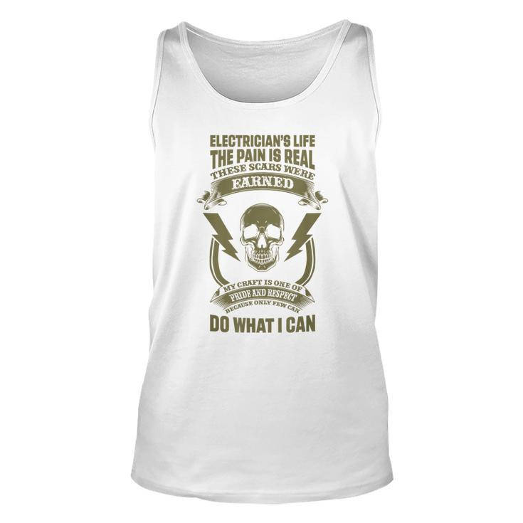 Electricians Life The Pain Is Real Electical Engineer Worker Tank Top