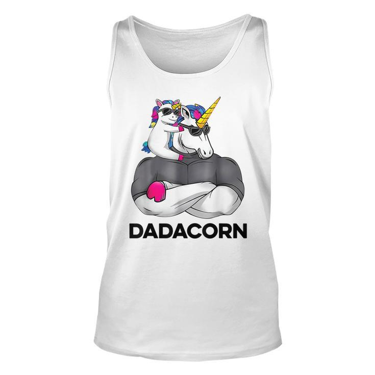 Fathers Day Gift Unicorn Dad  Funny Dadacorn Men  Unisex Tank Top