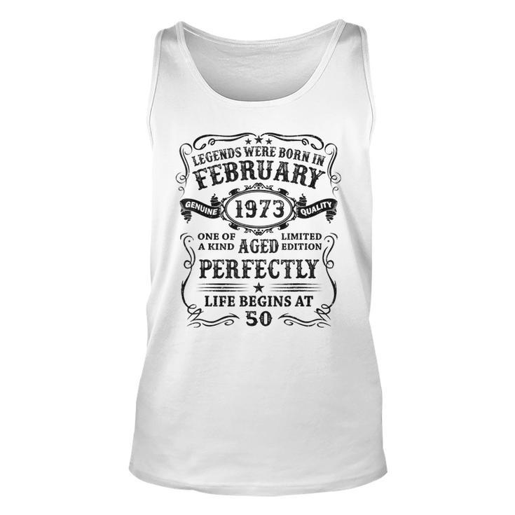 Februar 1973 Legenden Unisex TankTop zum 50. Geburtstag für Männer