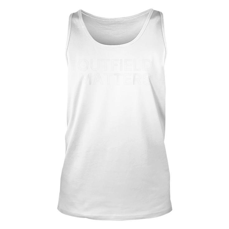 Funny Travel Baseball Outfield Matters Outfielders  Unisex Tank Top
