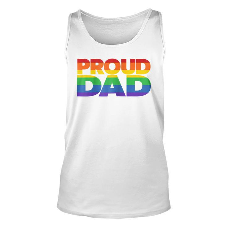 Gay Pride Shirt Proud Dad Lgbt Parent T-Shirt Fathers Day Unisex Tank Top