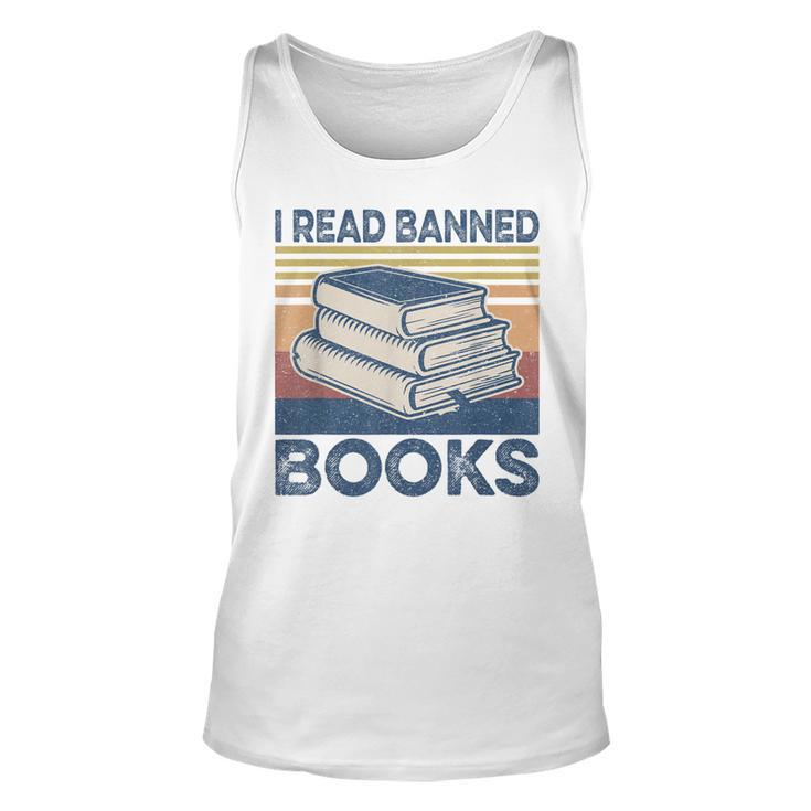 I Read Banned Books Week Librarian Freedom Reader Nerd Men  Unisex Tank Top