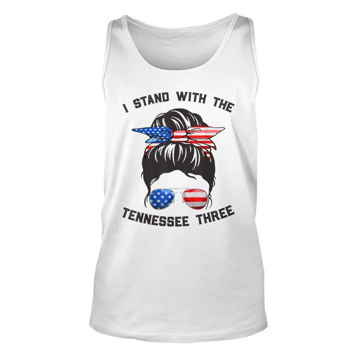 I Stand With The Tennessee Three Messy Bun  Unisex Tank Top