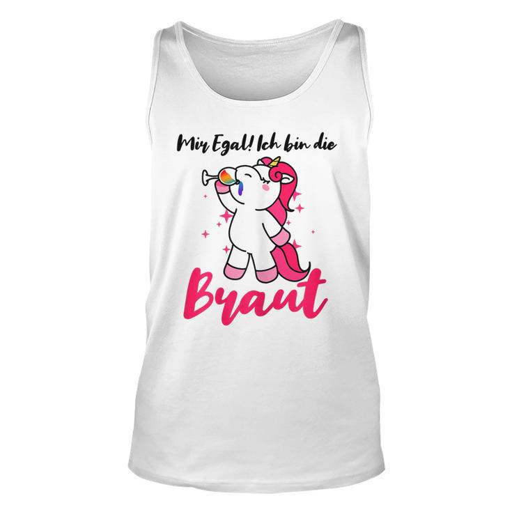 Ich Bin Die Braut Einhorn Unisex TankTop für JGA & Hochzeitsparty