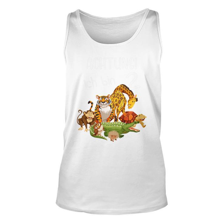 Kinder Achtung Ich Bin 2 Jahre Unisex TankTop, Geburtstagsshirt für Zweijährige