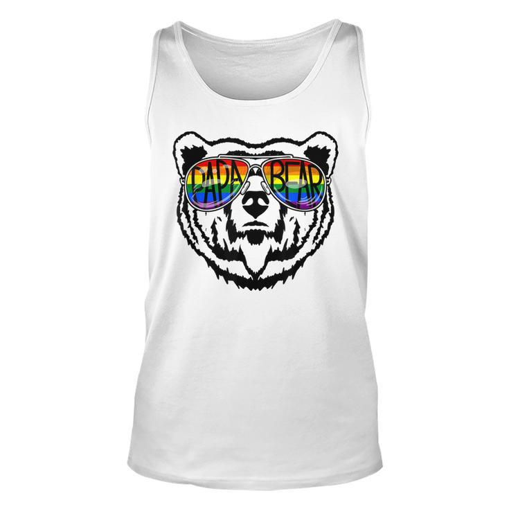 Lgbt Daddy Papa Bear Gay Pride Proud Dad Fathers Day Tank Top