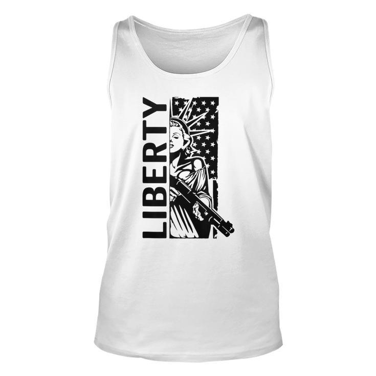 Liberty Lady Statue Shotgun Usa Pro Gun 2Nd Amendment  Unisex Tank Top