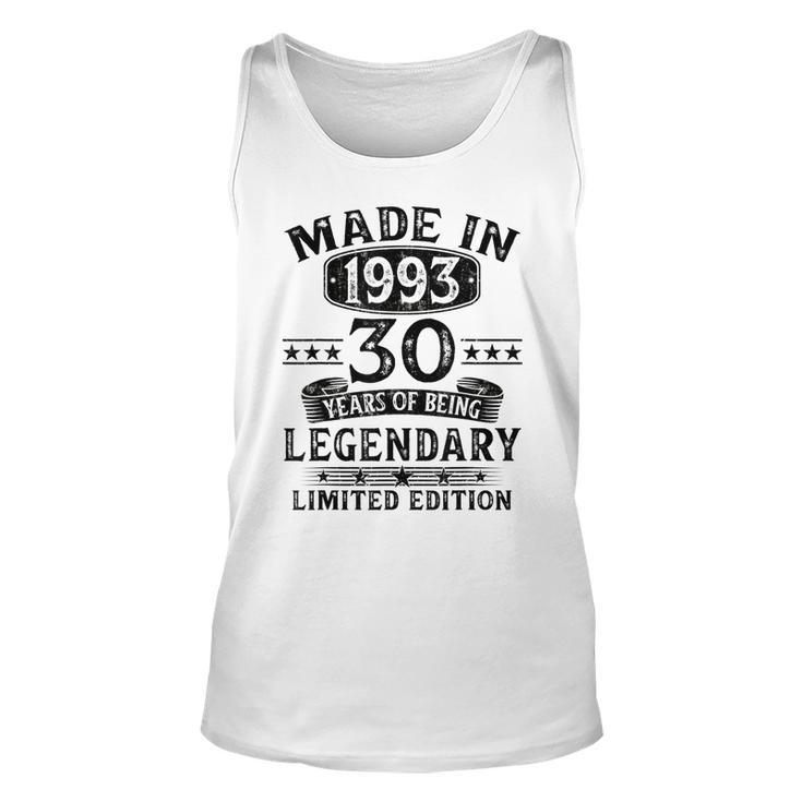 Made In 1993 Limited Edition 30 Year Old 30Th Birthday Tank Top