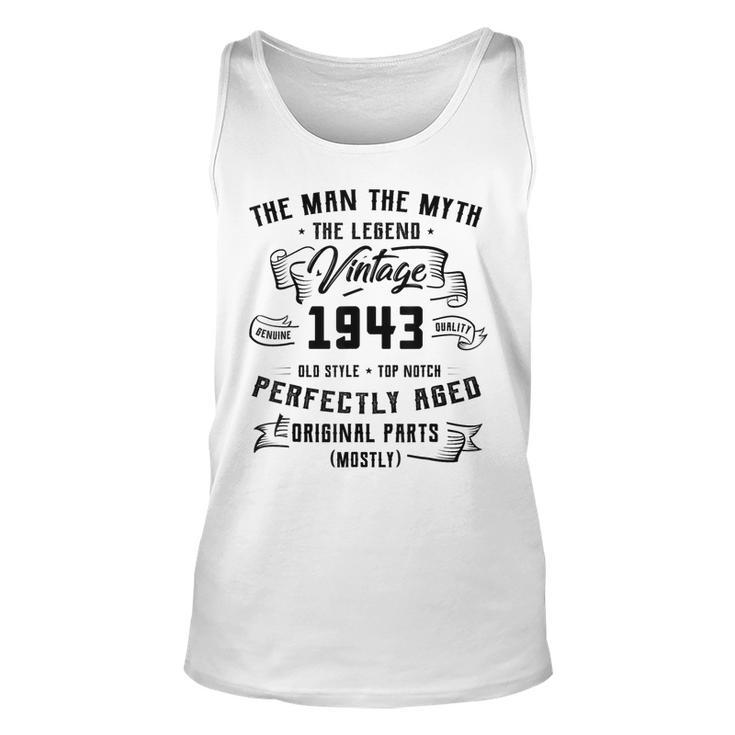 Man Myth Legend 1943 80Th Birthday Gifts For 80 Years Old  Unisex Tank Top