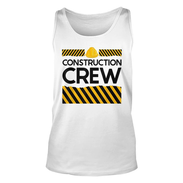 Matching Boys And Dad Construction Digger Birthday Outfit  Unisex Tank Top