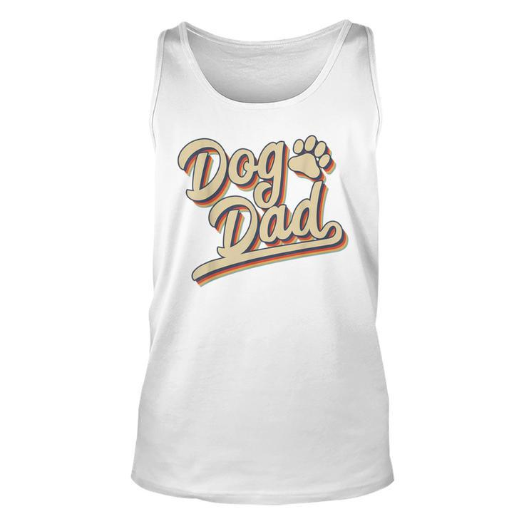 Mens Dog Father Retro Vintage Dog Dad Fathers Day  Unisex Tank Top