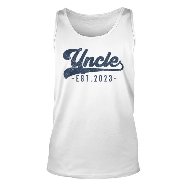 Mens Uncle Est 2023 Uncle To Be Gifts New Uncle  Unisex Tank Top