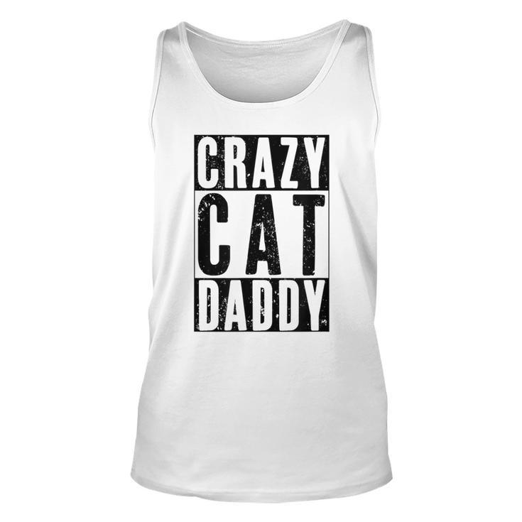 Mens Vintage Crazy Cat Daddy  Funny Best Cat Dad Ever  Unisex Tank Top