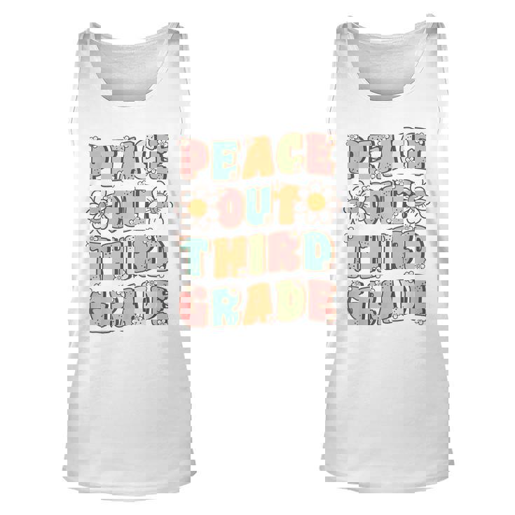 Peace Out Third Grade Cute Groovy Last Day Of 3Rd Grade Unisex Tank Top
