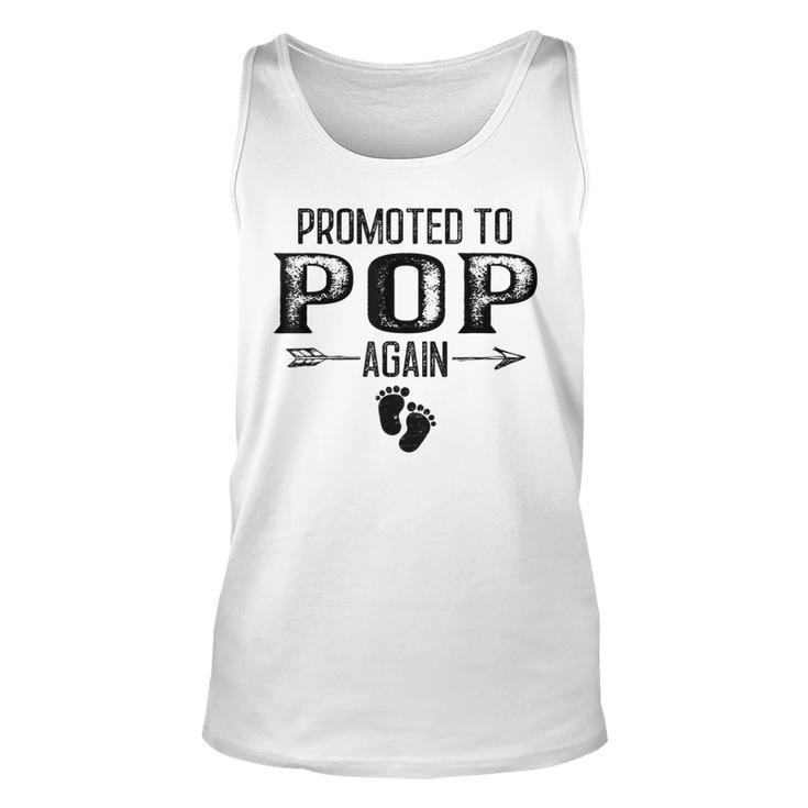 Promoted To Pop Again Vintage Fathers Day  For Dad  Unisex Tank Top