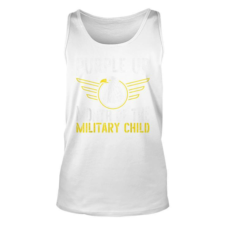 Purple Up Month Of The Military Child Veteran Soldier  Unisex Tank Top