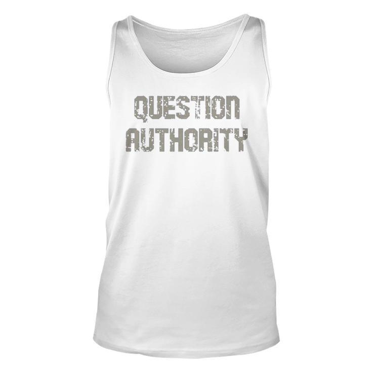 Question Authority  V2 Unisex Tank Top