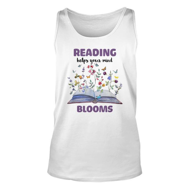 Reading Helps Your Mind Blooms  Unisex Tank Top