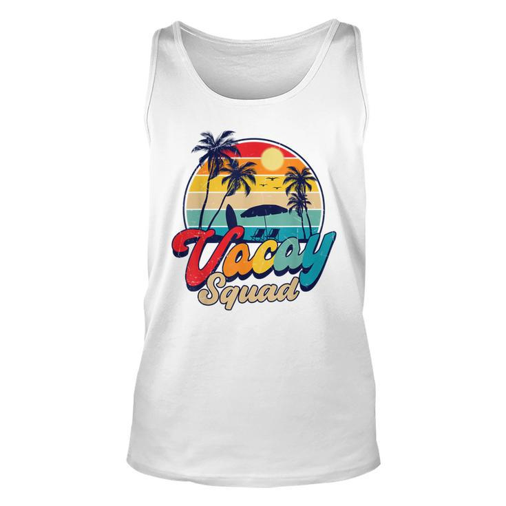 Retro Vacay Squad Aloha Beaches Palm Trees Summer Vacation  Unisex Tank Top