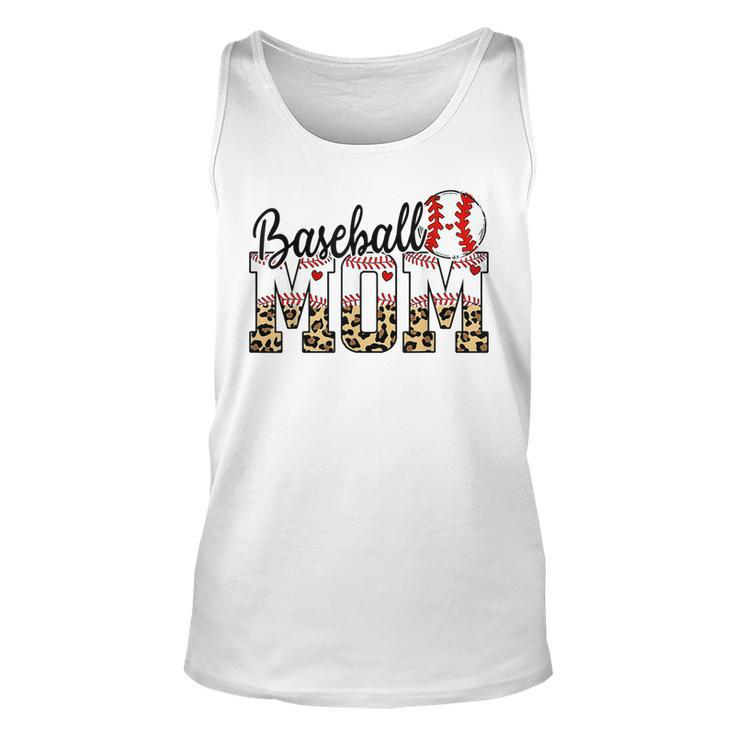 Softball Baseball Mom Leopard  Mothers Day  Unisex Tank Top