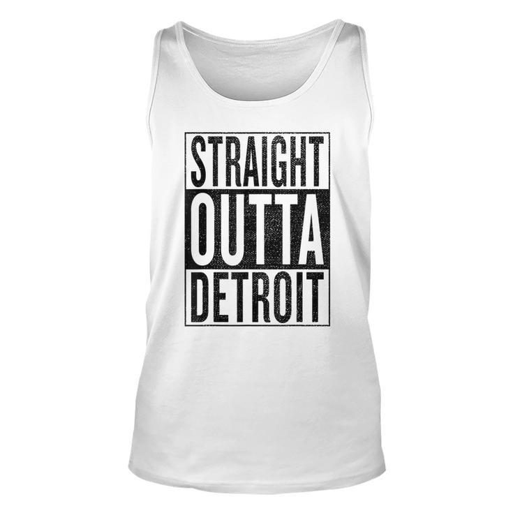 Straight Outta Detroit Great Fun Travel & Gift Idea  Unisex Tank Top