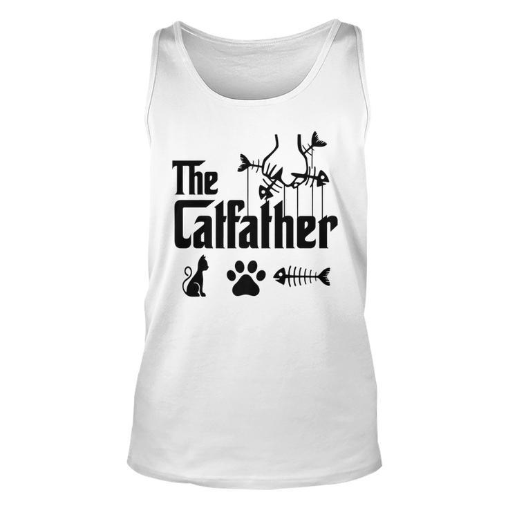 The Catfather Parody Funny Cat Lovers Cat Dad Fathers Day   Unisex Tank Top