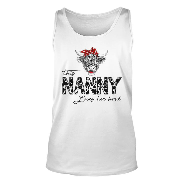 This Nanny Loves Her Herd Cowgirl Mothers Day Boys Girls  Unisex Tank Top