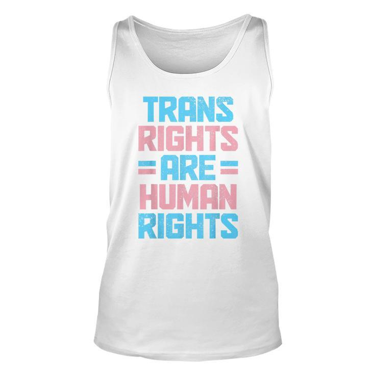 Trans Rights Are Human Rights Transgender Pride Flag Lgbtq  Unisex Tank Top