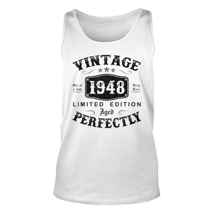 Vintage 1948 75 Years Old 75Th Birthday Gifts For Men  Unisex Tank Top