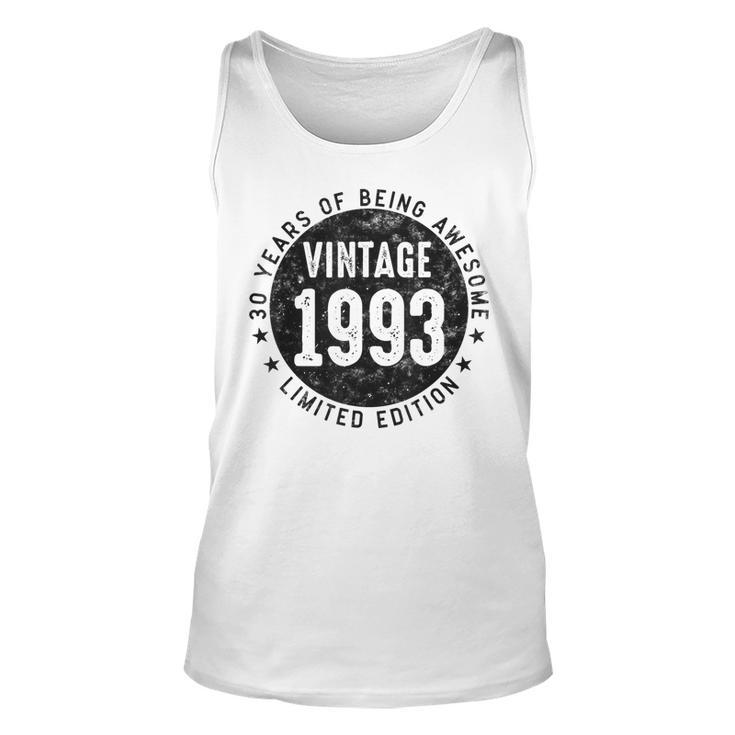 Vintage 1993 Limited Edition 30 Year Old 30Th Birthday Tank Top