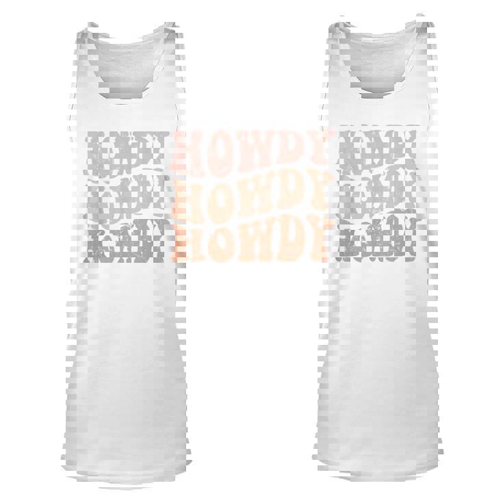 Vintage Howdy Western Life Rodeo Country Music Cowgirls Unisex Tank Top