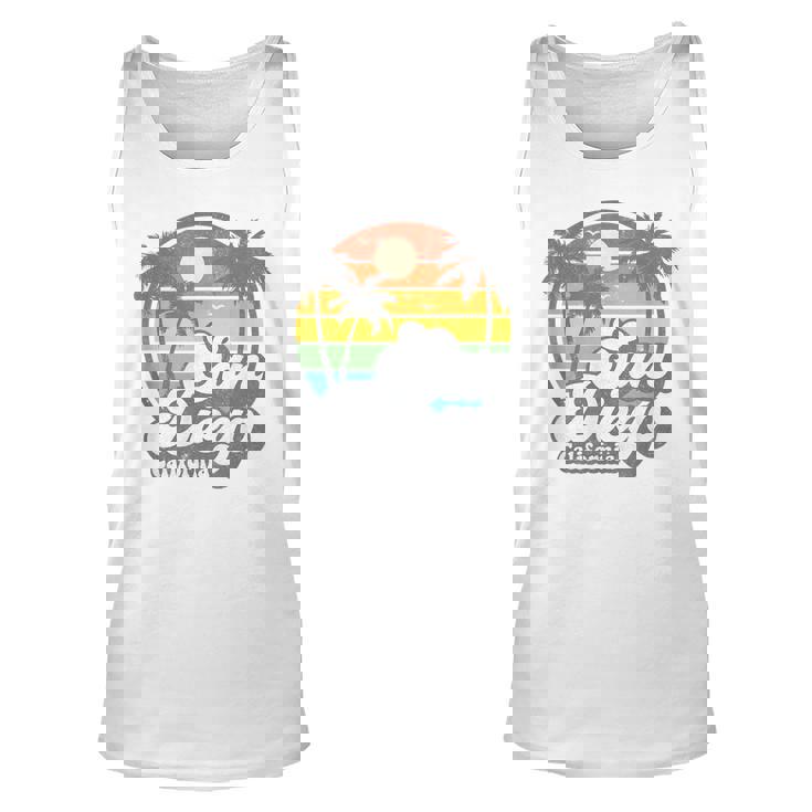 Vintage San Diego Beach California Surfing Retro Surf Gift Unisex Tank Top