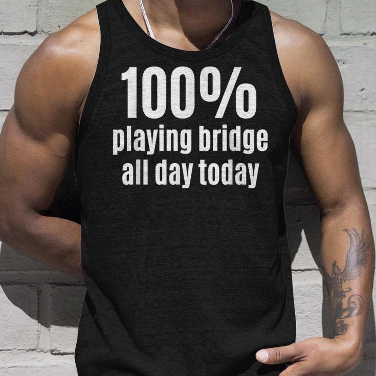 100 Spielbrücke Lustiges Gambling Unisex TankTop für Ganztagszocker Geschenke für Ihn