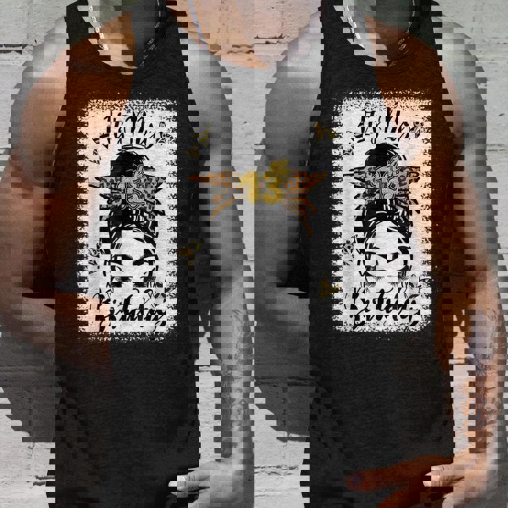 13Th Birthday Decorations Girl Messy Bun 13 Years Old Bday Unisex Tank Top Gifts for Him