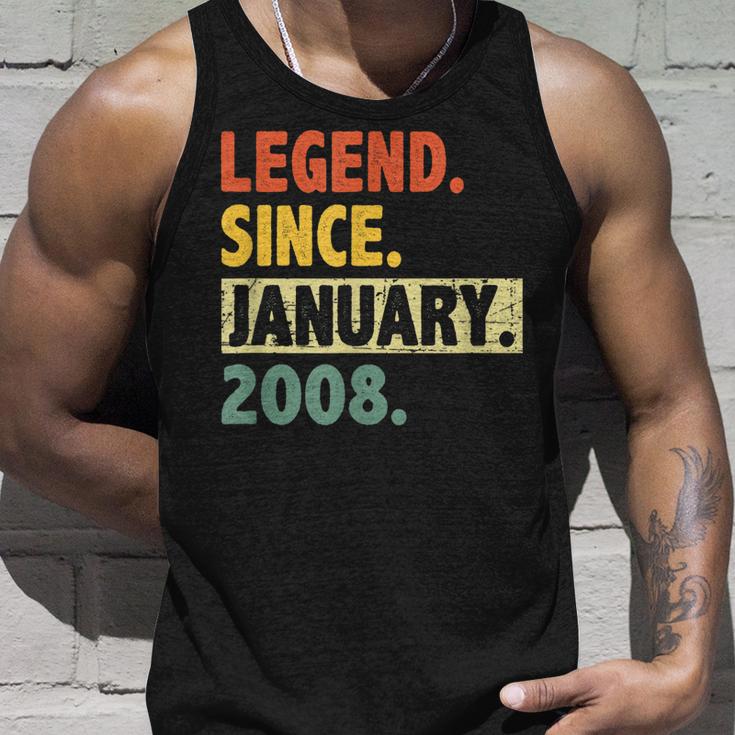 15 Geburtstag Legende Seit Januar 2008 15 Jahre Alt Tank Top Geschenke für Ihn