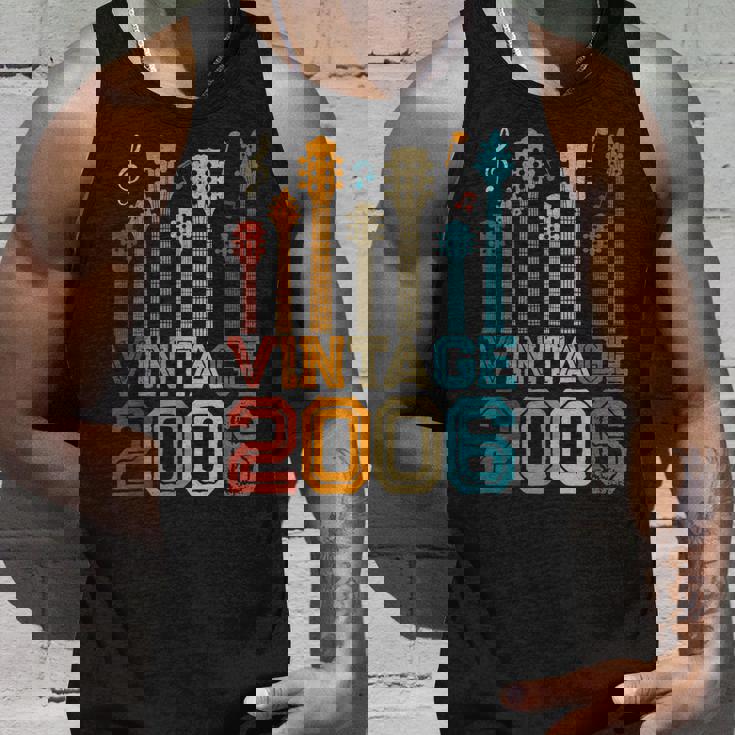 17Th Birthday Gifts Vintage 2006 Guitarist Guitar Lovers Unisex Tank Top Gifts for Him