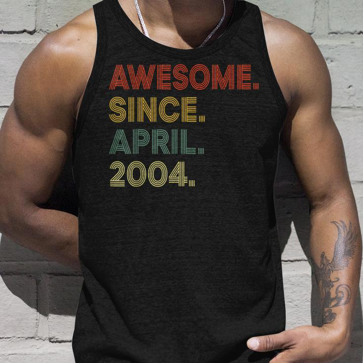 19 Year Old Awesome Since April 2004 19Th Birthday Unisex Tank Top Gifts for Him