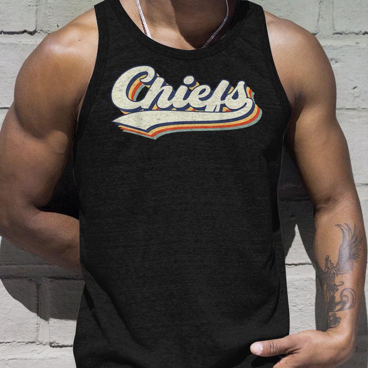 Chiefs Name Personalized Vintage Retro Chiefs Sport Name  Unisex Tank Top