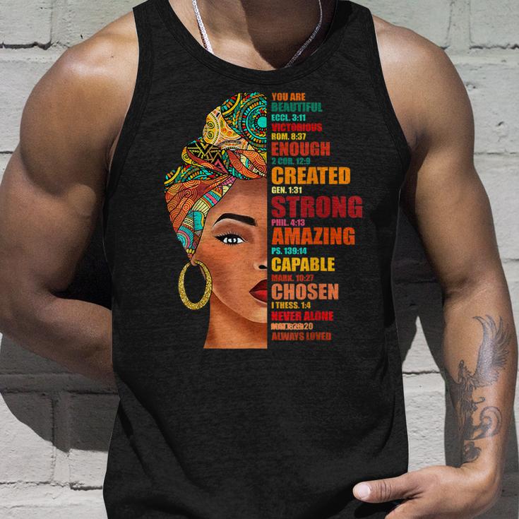 Black Queen Lady Curly Natural Afro African American Ladies  V5 Unisex Tank Top