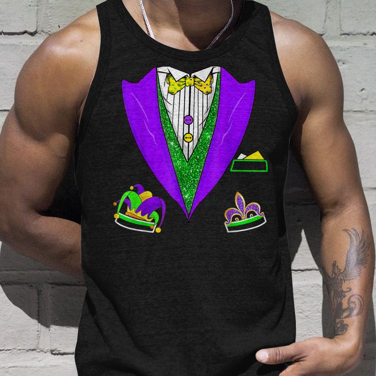 Funny Tuxedo Mardi Gras Suit Vest Party Festival Costume  Unisex Tank Top