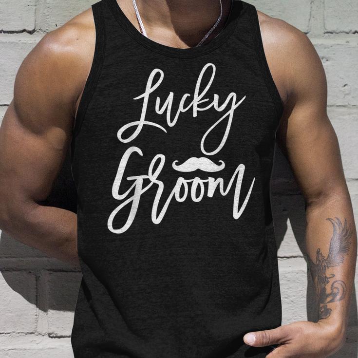 Mens Lucky Groom St Pattys Day T  Gift For Couple Husband Unisex Tank Top