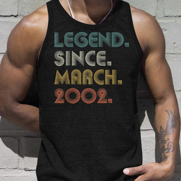 21 Years Old Legend Since March 2002 21St Birthday Gifts Unisex Tank Top Gifts for Him
