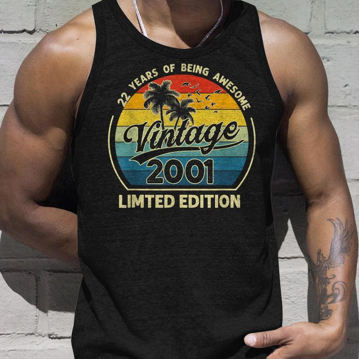 22 Year Old Gifts Vintage 2001 Limited Edition 22Nd Birthday Unisex Tank Top Gifts for Him