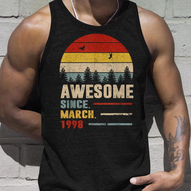 25 Years Old Funny Awesome Since March 1998 25Th Birthday Unisex Tank Top Gifts for Him