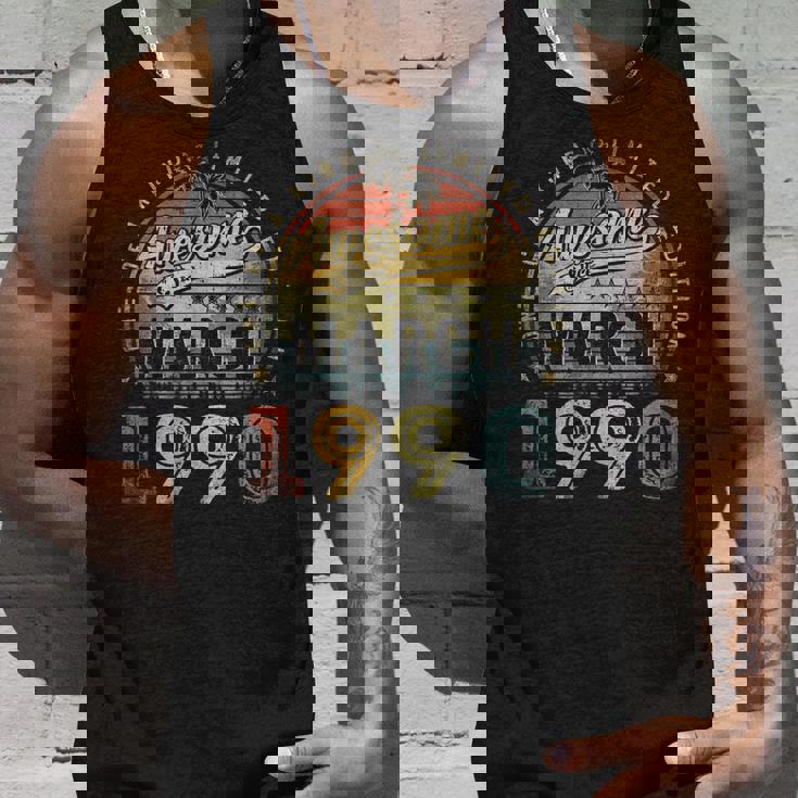 33 Year Old Awesome Since March 1990 33Rd Birthday Unisex Tank Top Gifts for Him
