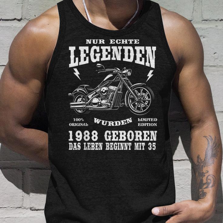 35. Geburtstag 1988 Biker Unisex TankTop, Chopper Motorrad Design Geschenke für Ihn