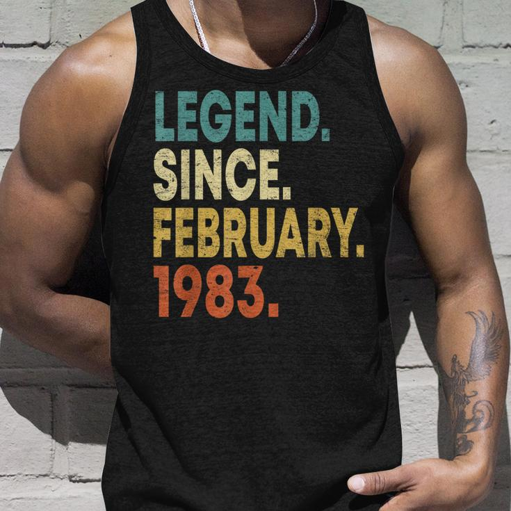 40 Year Old Gifts 40Th Birthday Legend Since February 1983 Unisex Tank Top Gifts for Him