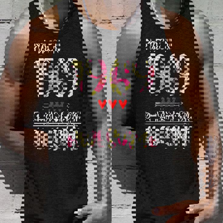 54Th Birthday Gifts For Women Floral Made In 1969 Birthday Unisex Tank Top Gifts for Him